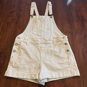 Cream Short Overalls